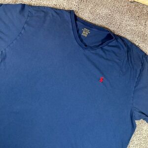 Polo Ralph Lauren T Shirt Mens 2XL Blue Cotton Embroidered Pony Relaxed Fit
